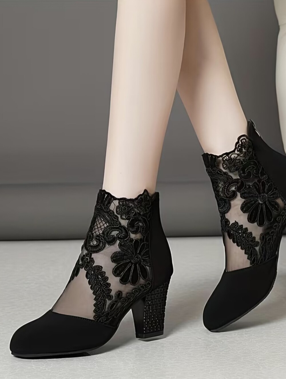 Women's Fashion Mesh Ankle Boots, Women Shoes